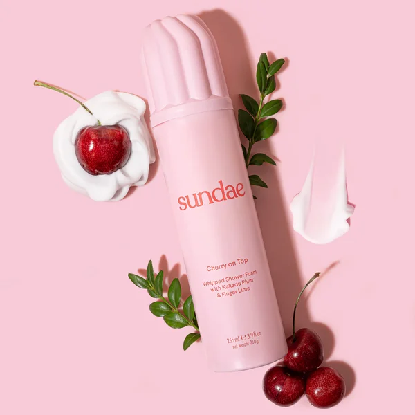 Cult SUNDAE Body Cherry On Top Whipped Shower Foam With Kakadu Plum And Finger Lime 265ml