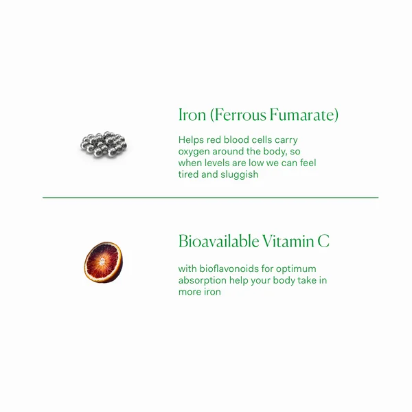 Cult The Nue Co. Iron Supplement To Reduce Tiredness (30 Capsules)