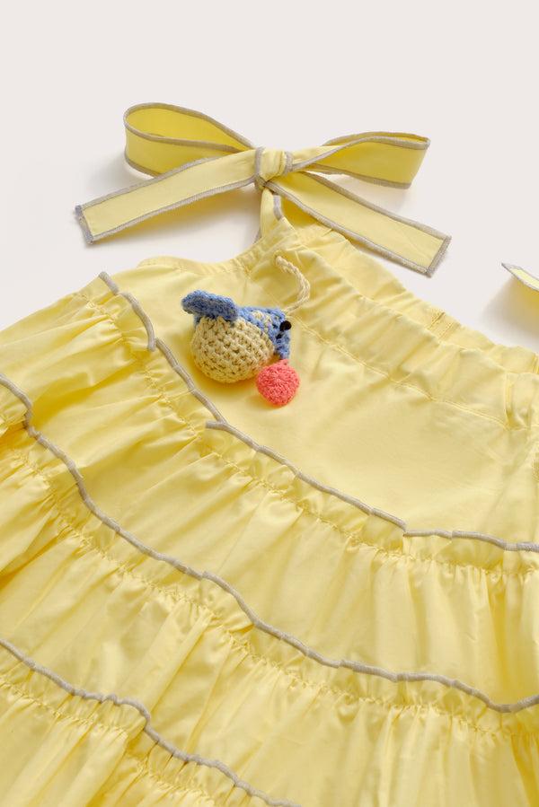 Cult Gaia BABY LEILAH DRESS & BLOOMER KIDS Daffodil
