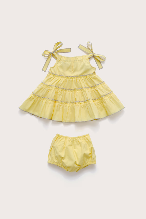 Cult Gaia BABY LEILAH DRESS & BLOOMER KIDS Daffodil