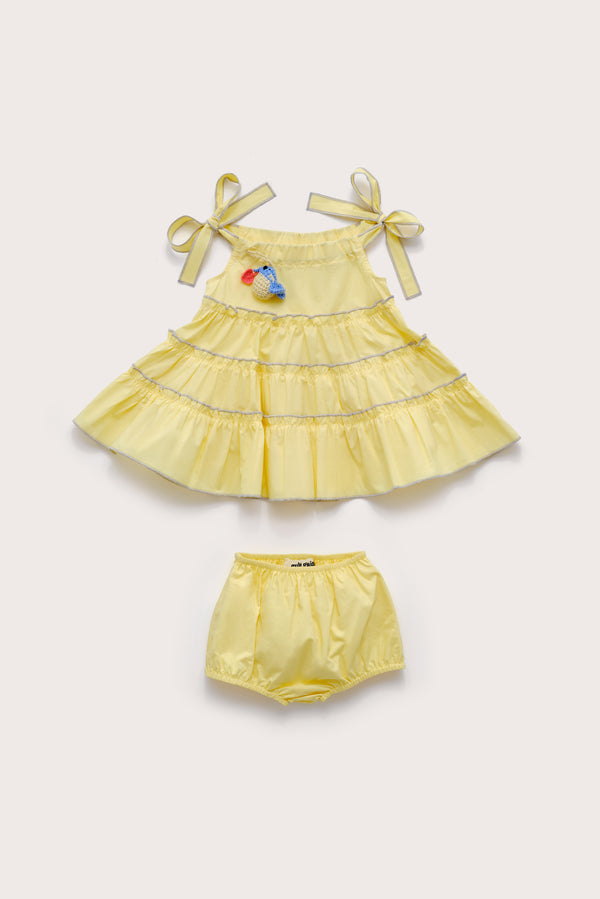 cult gaia BABY LEILAH DRESS & BLOOMER KIDS Daffodil