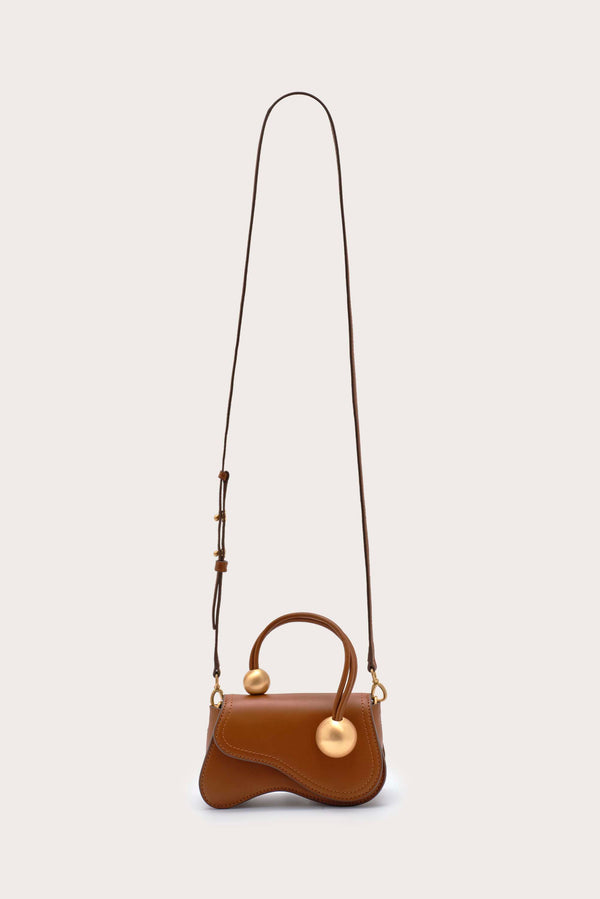 Cult Gaia KAZIA NANO CROSSBODY BAGS Pecan