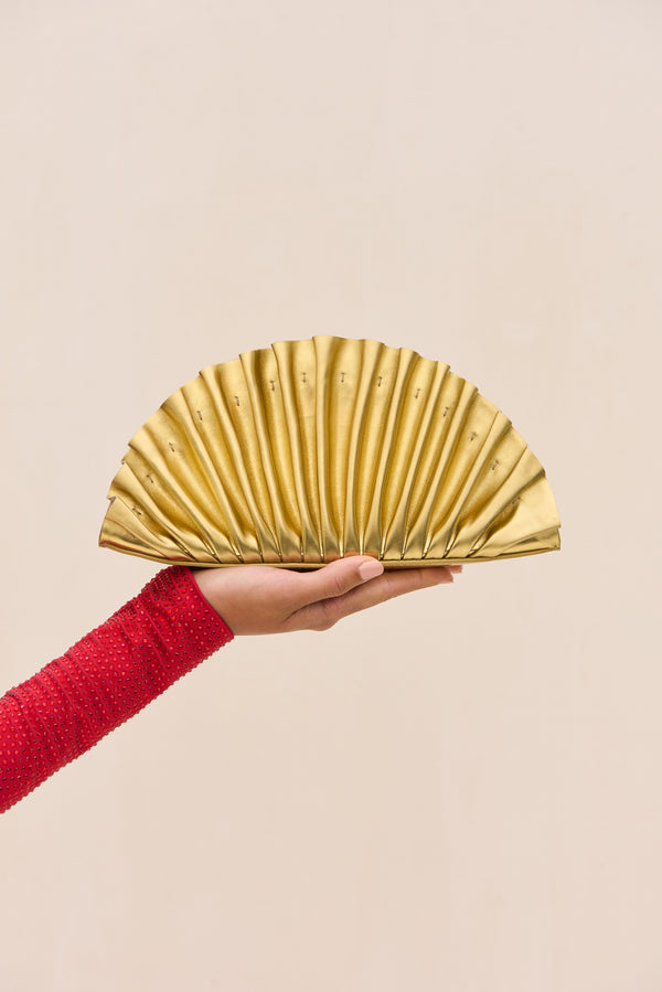 Cult Gaia NALA MINI CLUTCH BAGS Gold