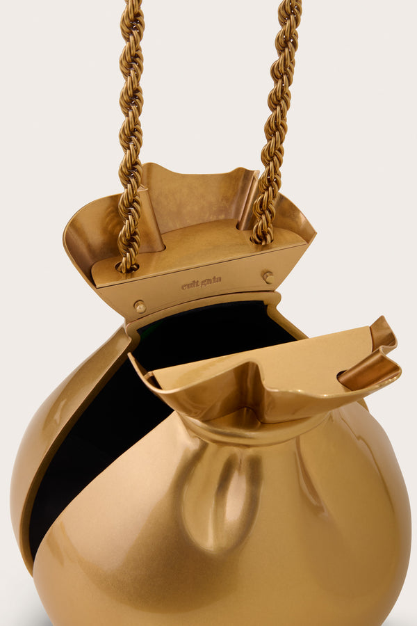 Cult Gaia PALLONCINO WRISTLET BAGS Antique Brass