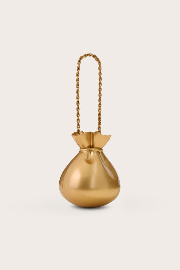 Cult Gaia PALLONCINO WRISTLET BAGS Antique Brass