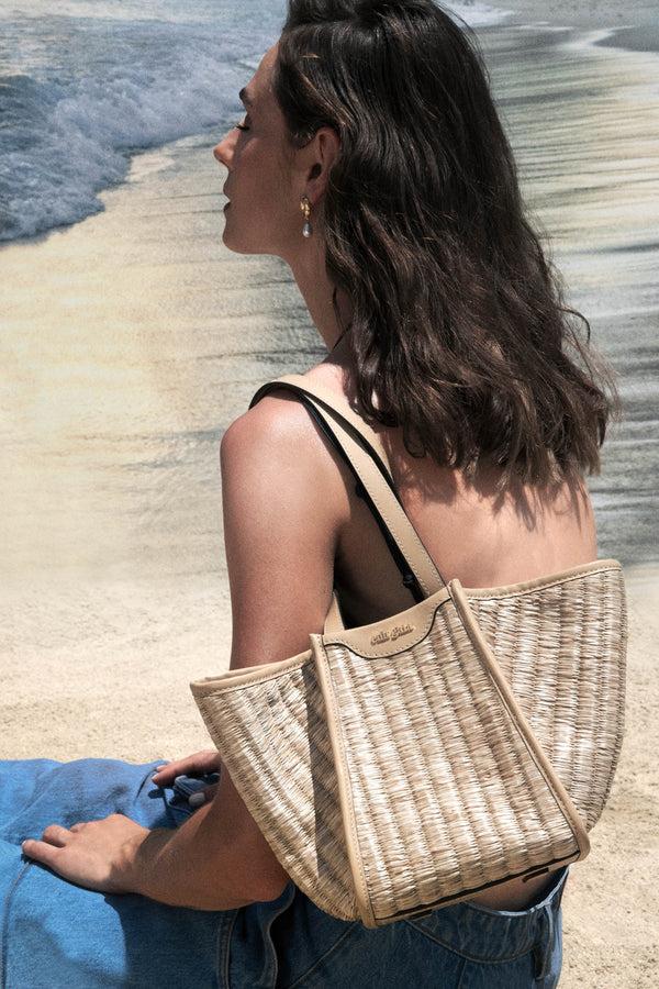 Cult Gaia SMALL SADIE TOTE BAGS Wheat