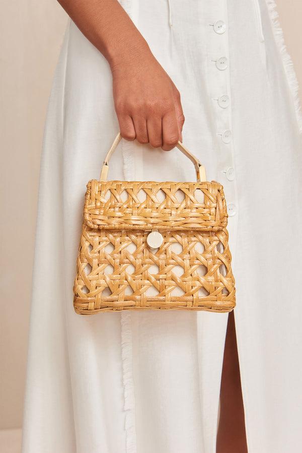 Cult Gaia SYBIL CROSSBODY BAG BAGS Natural