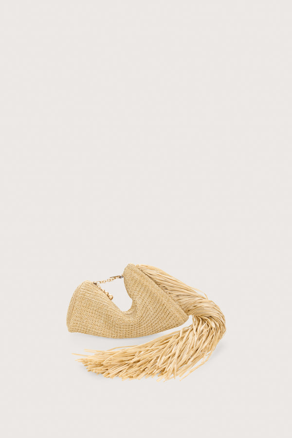 cult gaia VIERA CLUTCH BAGS Natural