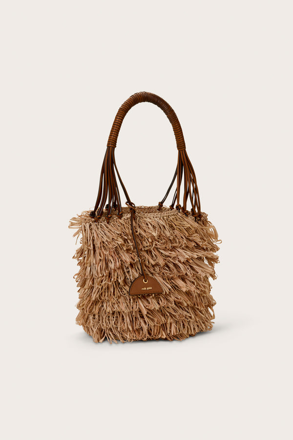 Cult Gaia MILADIA SHOULDER BAG BAGS Toasted Natural
