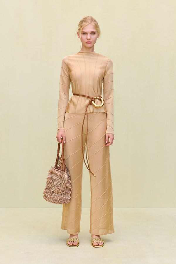 Cult Gaia MILADIA SHOULDER BAG BAGS Toasted Natural