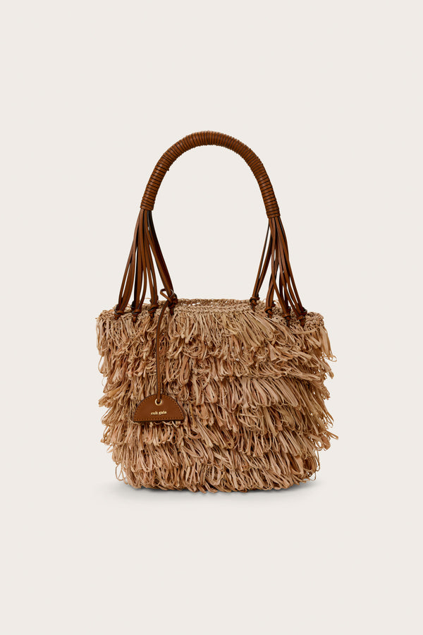 cult gaia MILADIA SHOULDER BAG BAGS Toasted Natural