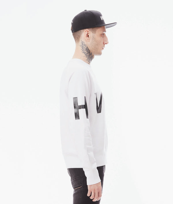 Cult Of Individuality CREW NECK SWEATSHIRT IN WHITE Sweatshirts