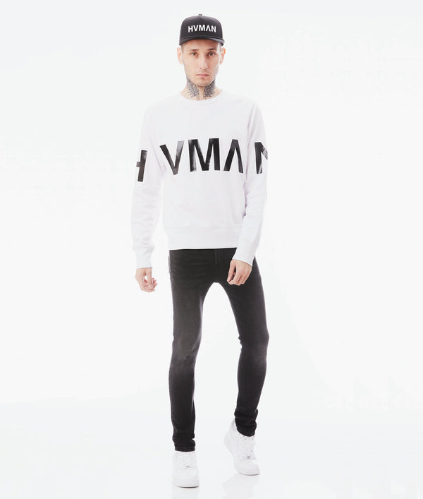 Cult Of Individuality CREW NECK SWEATSHIRT IN WHITE Sweatshirts