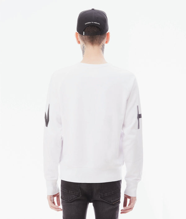 Cult Of Individuality CREW NECK SWEATSHIRT IN WHITE Sweatshirts