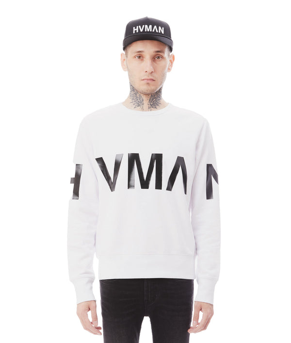 cult of individuality CREW NECK SWEATSHIRT IN WHITE Sweatshirts