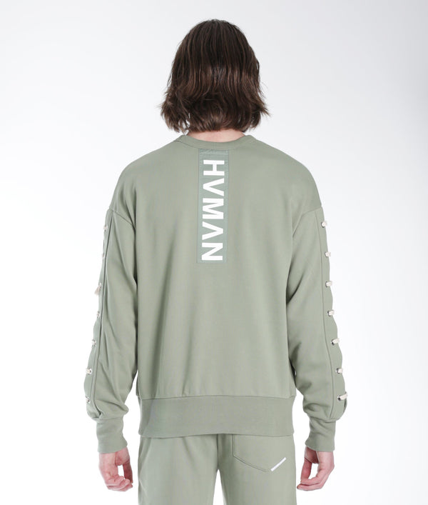 Cult Of Individuality CREW SWEATSHIRT IN ASPEN LACE Sweatshirts