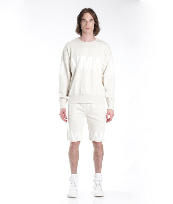 Cult Of Individuality CREW SWEATSHIRT IN CREAM Sweatshirts