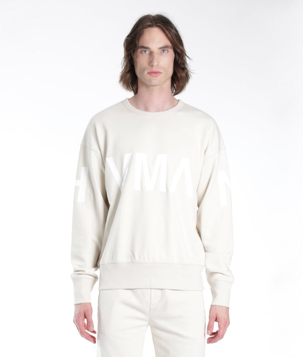 cult of individuality CREW SWEATSHIRT IN CREAM Sweatshirts