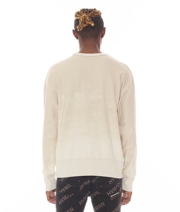 Cult Of Individuality CREW SWEATSHIRT IN CREAM Sweatshirts