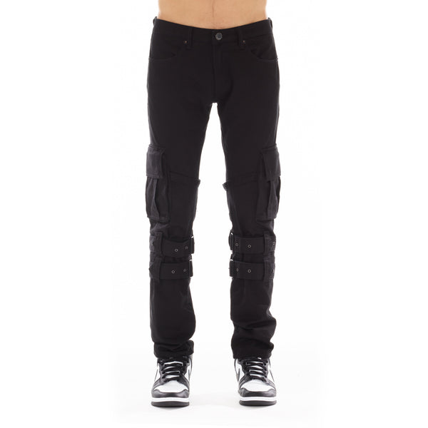 cult of individuality CARGO JEANS IN BLACK Jeans