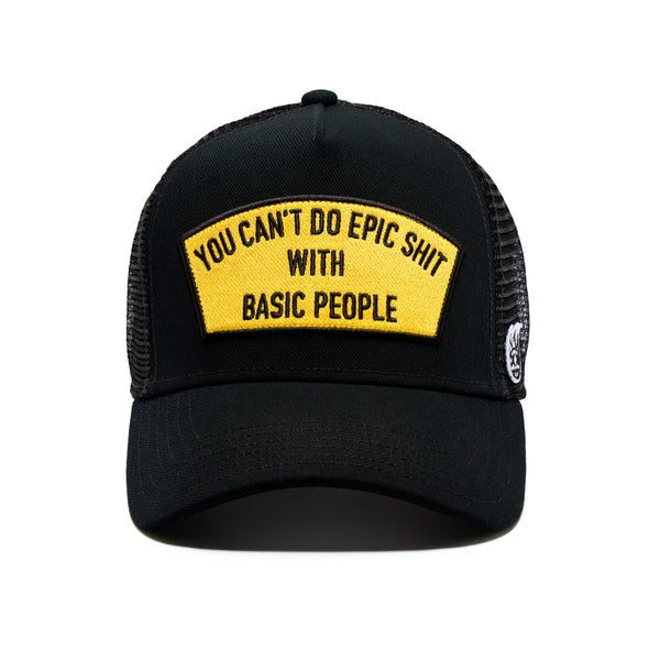 cult of individuality Cult's "Cant Do Epic Shit" Mesh Back Trucker Hat in Black Hats