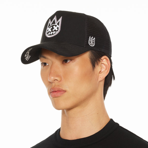 Cult Of Individuality Cult's Clean Logo Mesh Back Trucker Hat In Black Hats