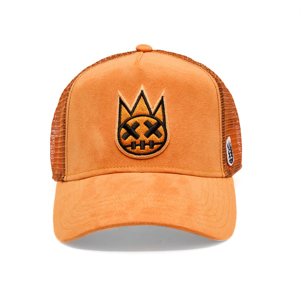 cult of individuality Cult's Clean Logo Mesh Back Trucker Hat in Orange Hats cult of individuality Cult's Clean Logo Mesh Back Trucker Hat in Orange Hats