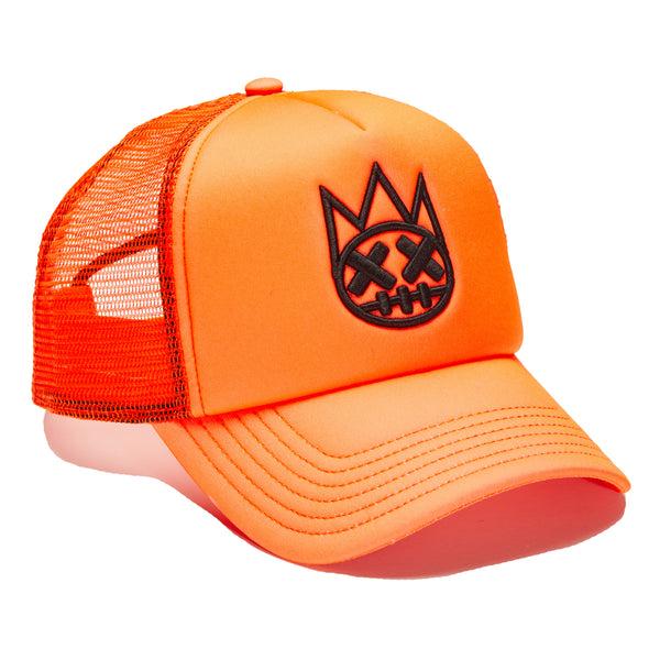 Cult Of Individuality Cult's Clean Shimuchan Logo Mesh Back Trucker Hat In Coral Hats