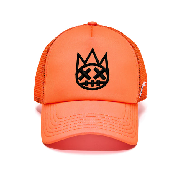 Cult Of Individuality Cult's Clean Shimuchan Logo Mesh Back Trucker Hat In Coral Hats