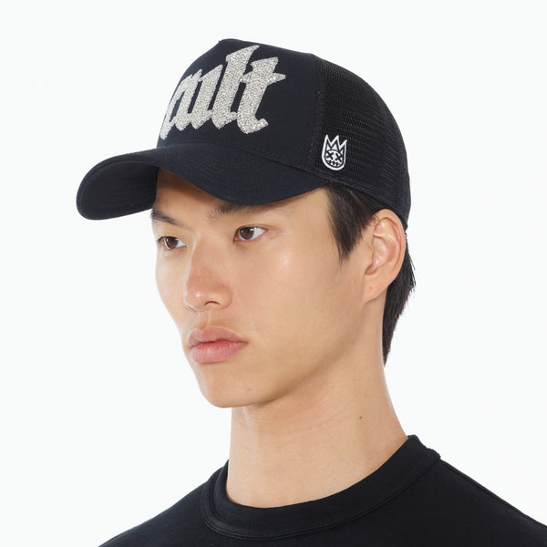Cult Of Individuality Cult's Crystal Cult Script Logo Hat In Black Hats