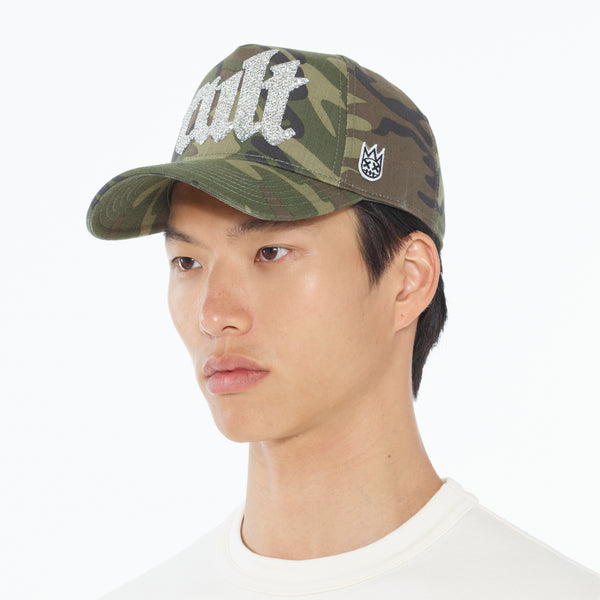 Cult Of Individuality Cult's Crystal Cult Script Logo Hat In Camo Hats