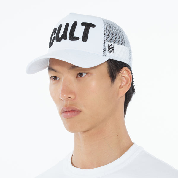 Cult Of Individuality Cult's Cult Chain Logo Hat In White Hats