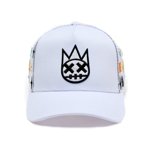 cult of individuality Cult's Cult Logo Pattern Hat in White Pattern Hats cult of individuality Cult's Cult Logo Pattern Hat in White Pattern Hats