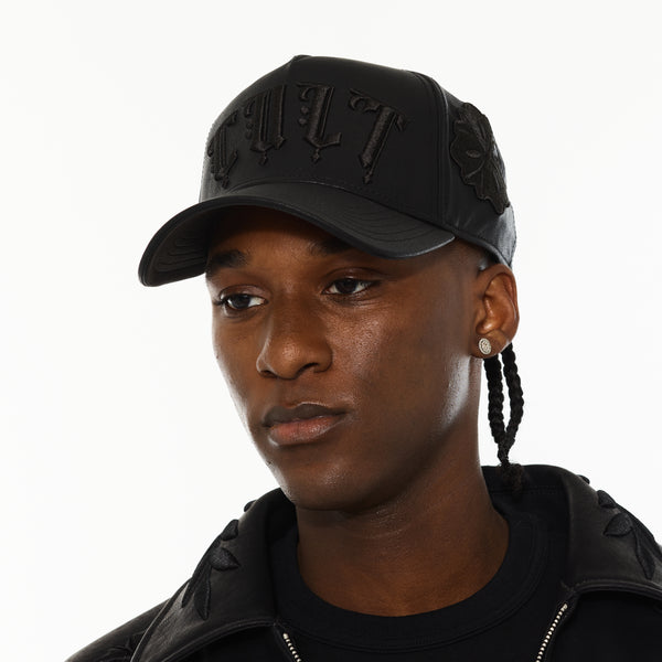 Cult Of Individuality Cult's Cult X El Alfa Logo 5 Panel A Frame Trucker Hat "Flower" In Black Hats