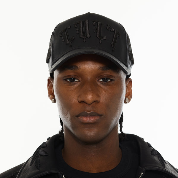 Cult Of Individuality Cult's Cult X El Alfa Logo 5 Panel A Frame Trucker Hat "Flower" In Black Hats