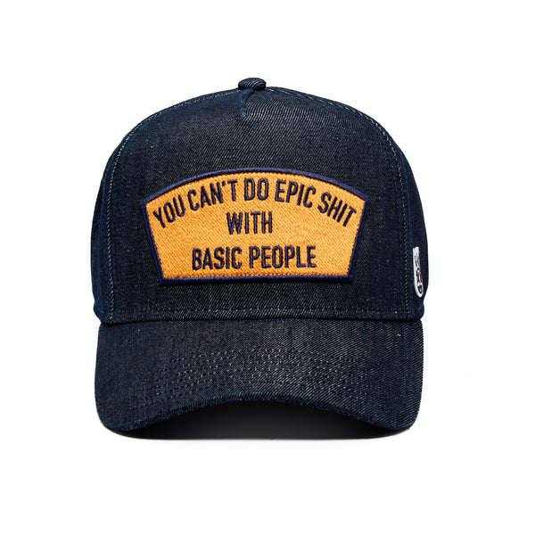 cult of individuality Cult's Epic Shit Denim Trucker Hat in Blue Denim Hats