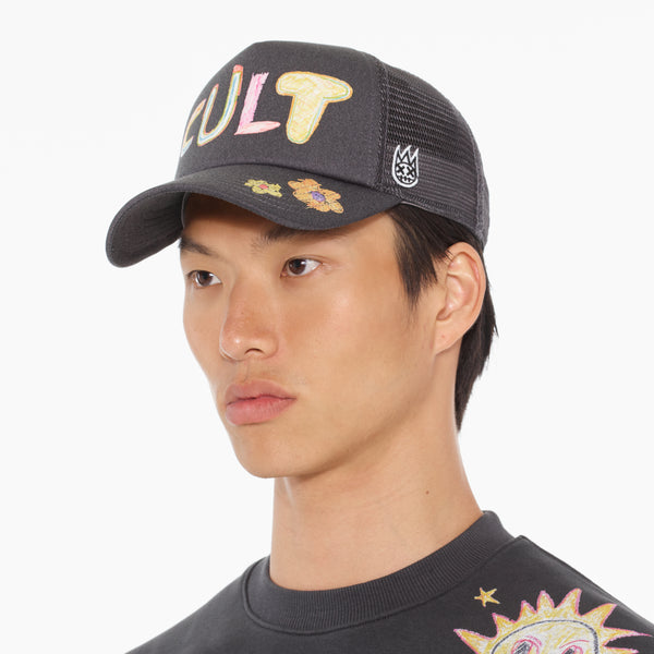 Cult Of Individuality Cult's Hand Drawn Hat In Steel Hats