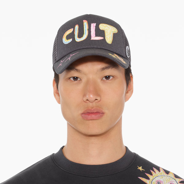 Cult Of Individuality Cult's Hand Drawn Hat In Steel Hats