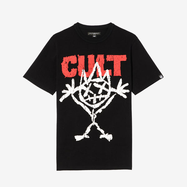 cult of individuality Cult's Heavyweight Short Sleeve Crew Neck Tee "Illusion" in Black Tshirt
