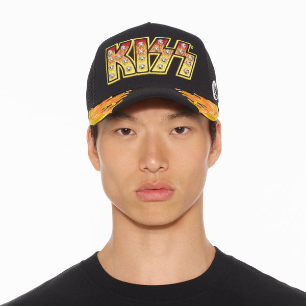 Cult Of Individuality Cult's Kiss Logo Trucker Hat In Black Hats