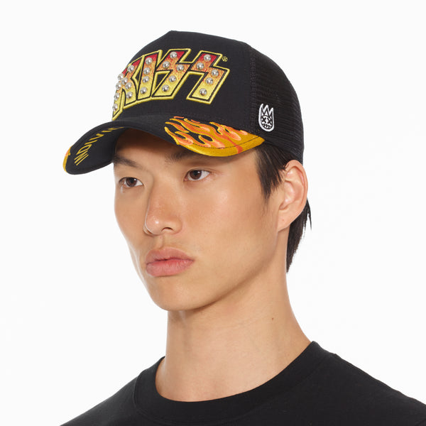 Cult Of Individuality Cult's Kiss Logo Trucker Hat In Black Hats