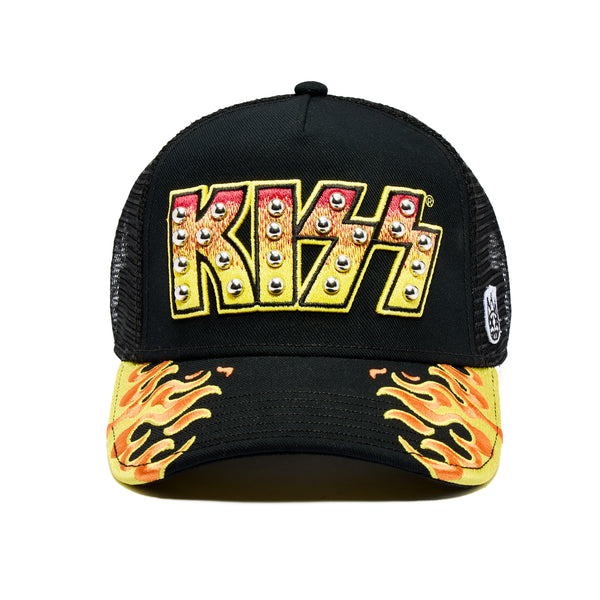 cult of individuality Cult's Kiss Logo Trucker Hat in Black Hats cult of individuality Cult's Kiss Logo Trucker Hat in Black Hats