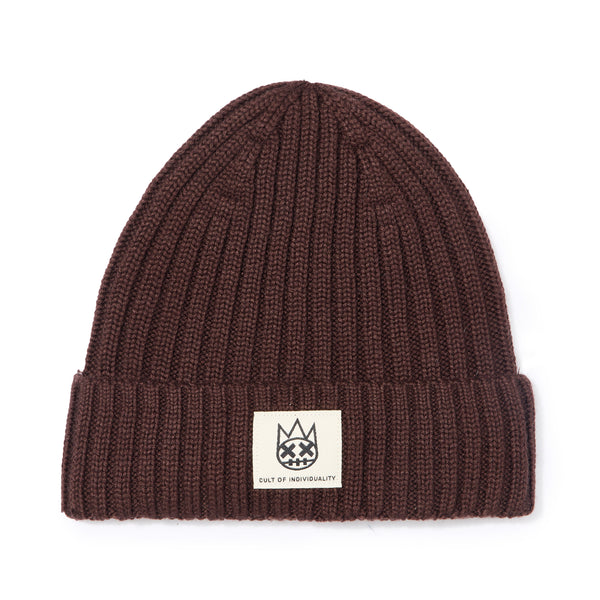 cult of individuality Cult's Knit Hat in Chocolate Knit Hats cult of individuality Cult's Knit Hat in Chocolate Knit Hats