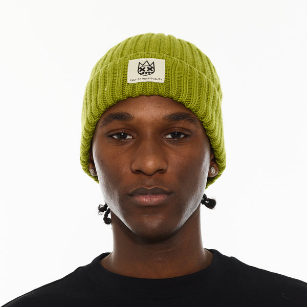 Cult Of Individuality Cult's Knit Hat In Green Oasis Knit Hats