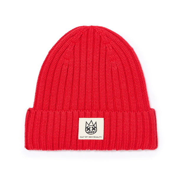 cult of individuality Cult's Knit Hat in Rouge Red Knit Hats