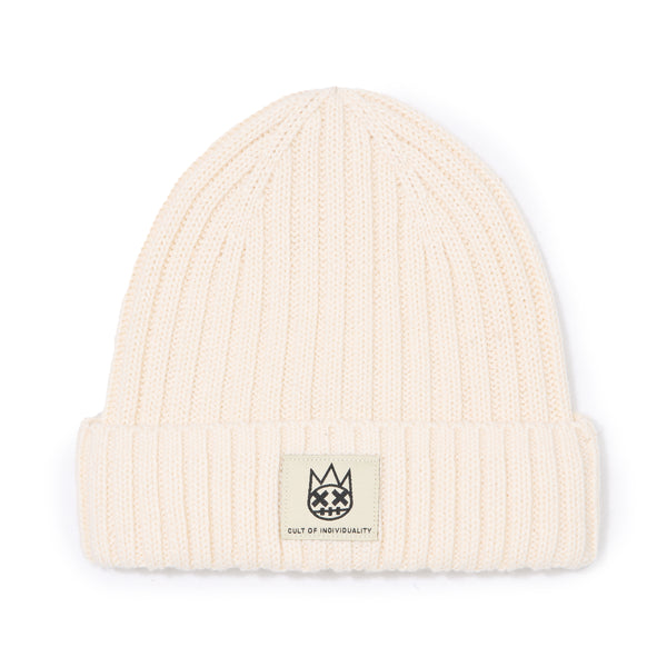cult of individuality Cult's Knit Hat in Winter White Knit Hats cult of individuality Cult's Knit Hat in Winter White Knit Hats
