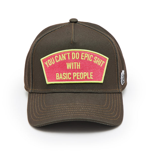cult of individuality Cult's Logo Mesh Back Trucker Hat "Cant Do Epic Shit" in Sage Hats