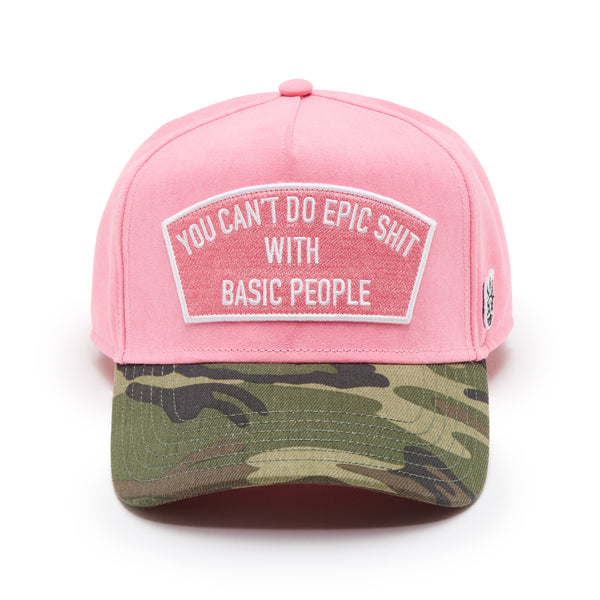 cult of individuality Cult's Logo Mesh Back Trucker Hat "Cant Do Epic Shit" in Geranium Pink Hats cult of individuality Cult's Logo Mesh Back Trucker Hat "Cant Do Epic Shit" in Geranium Pink Hats