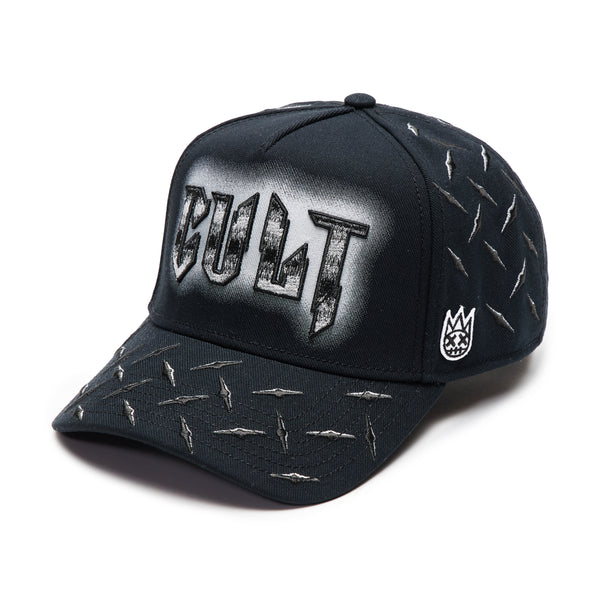 Cult Of Individuality Cult's Logo Mesh Back Trucker Hat "Instruments" In Black Hats