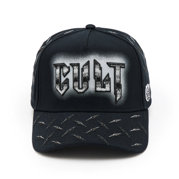 cult of individuality Cult's Logo Mesh Back Trucker Hat "Instruments" in Black Hats